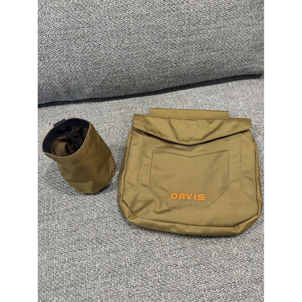 Orvis Dog Training Treat Pouch and Portable Water Bowl Set Coyote Tan Nylon